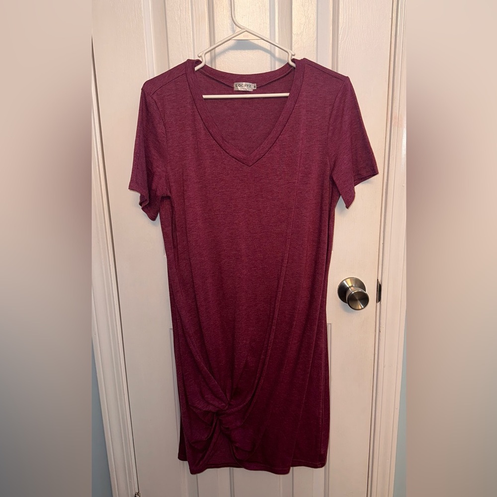 Medium twist knot t shirt dress